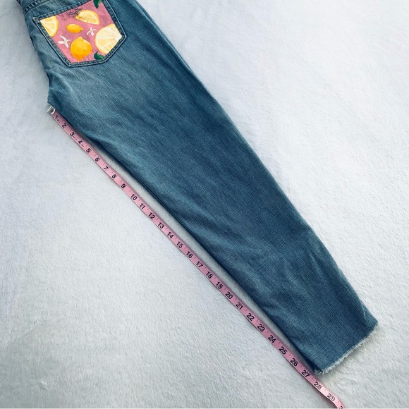 Mossimo, Boyfriend Crop Jeans, Hand-painted Back Pockets, Size 2 - Picture 13 of 14